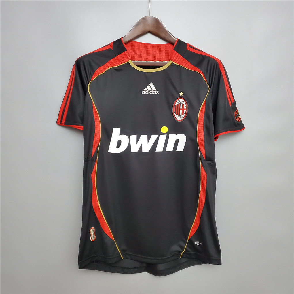 AAA Quality AC Milan 06/07 Third Black Soccer Jersey